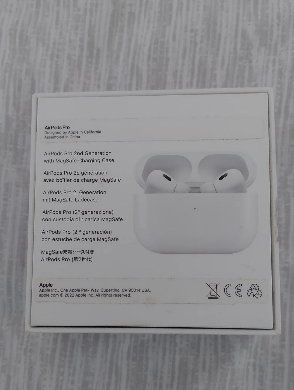 Empty Box Apple AirPods Pro White Packaging and Inserts 2nd Generation